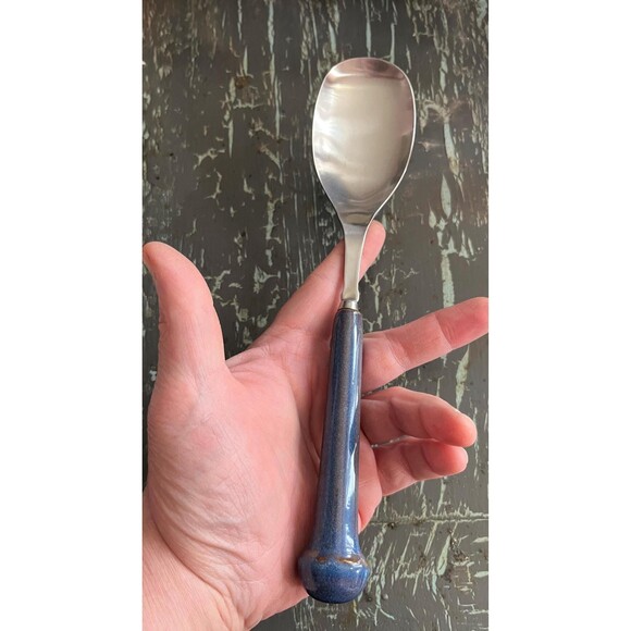 vintage Denby Langley serveware. Large serving spoon or serving fork - Picture 2 of 10